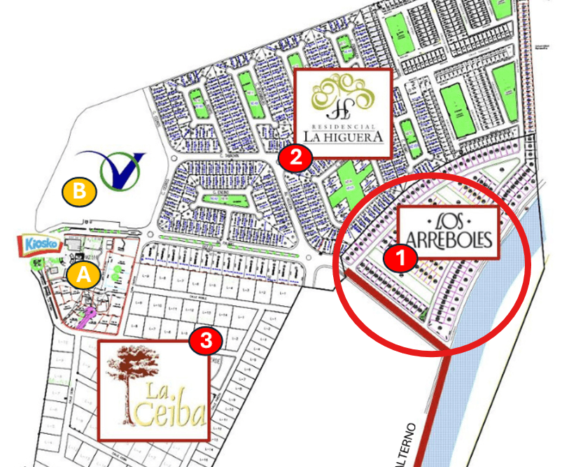 Los Arreboles en Manzanillo. - Croquis - Fraccionamiento en Manzanillo, Colima